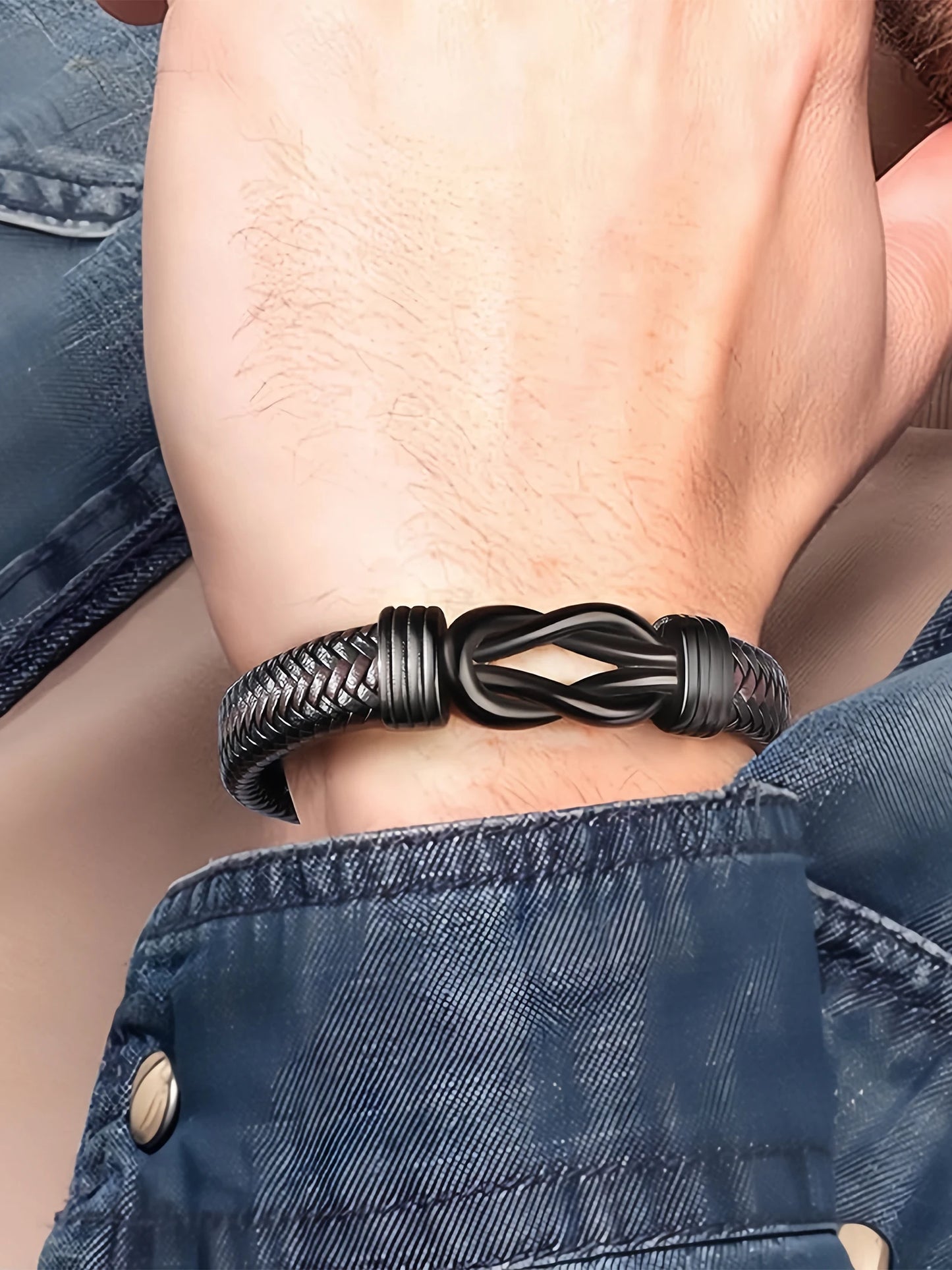 Men's Leather Bracelet – Thoughtful Gift for Husband or Boyfriend