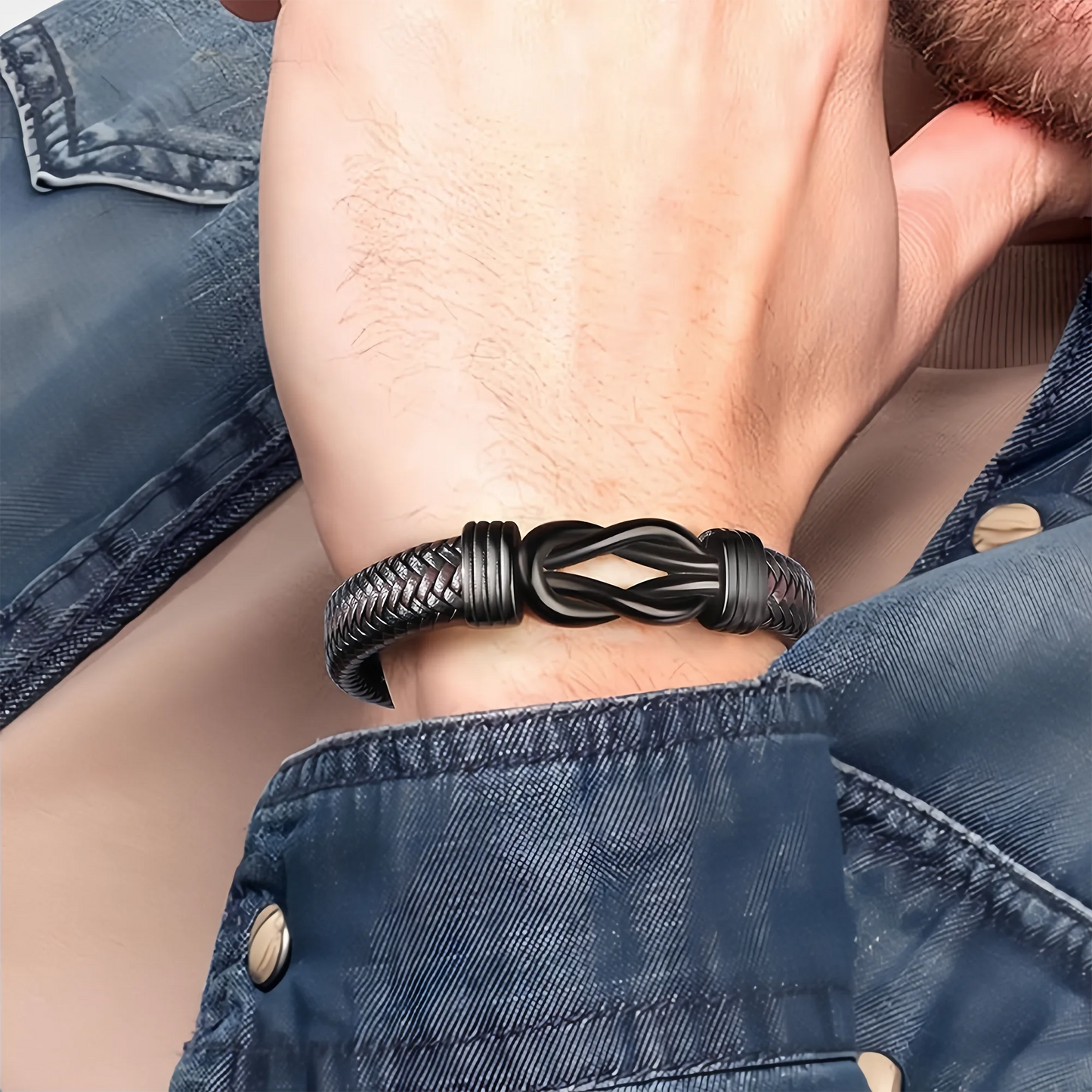 Men's Leather Bracelet – Thoughtful Gift for Husband or Boyfriend