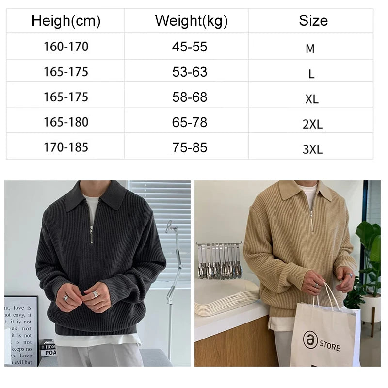 Men's Korean Fashion Knitwear – Vintage Harajuku Style Casual Sweaters for Winter