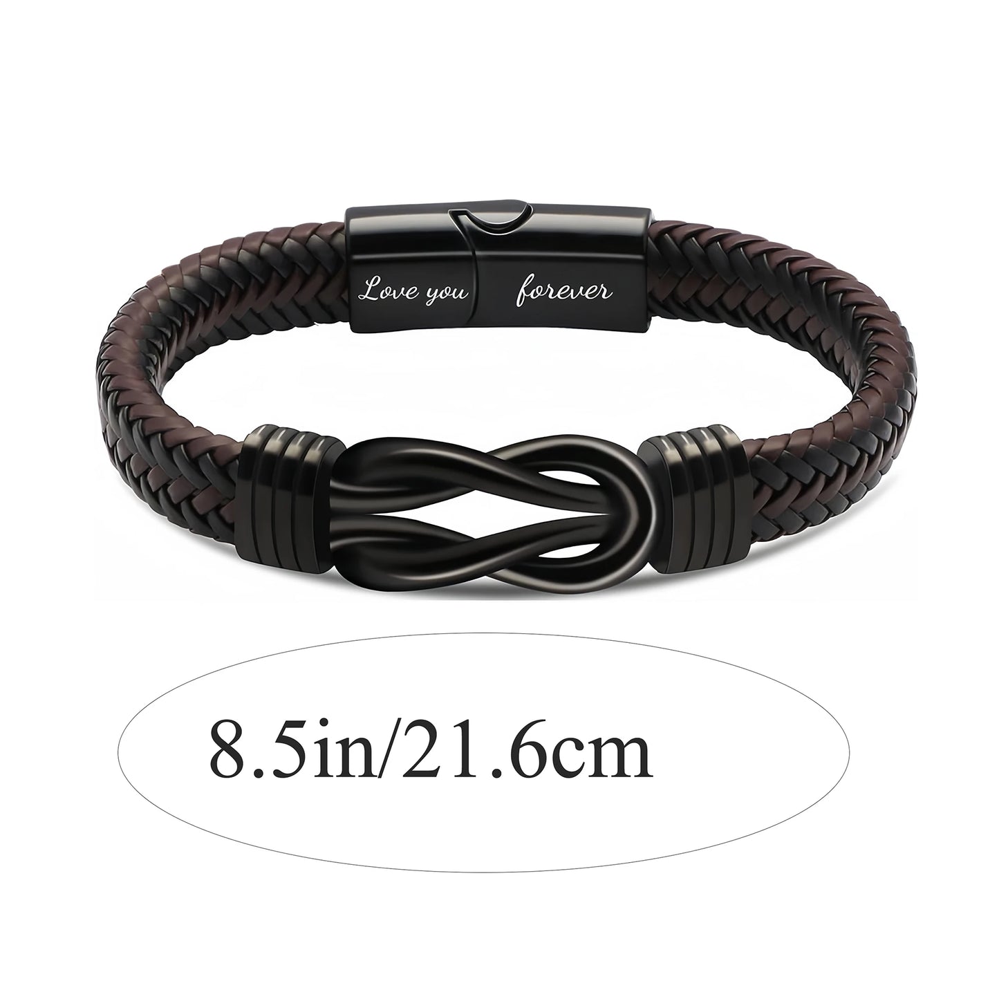 Men's Leather Bracelet – Thoughtful Gift for Husband or Boyfriend