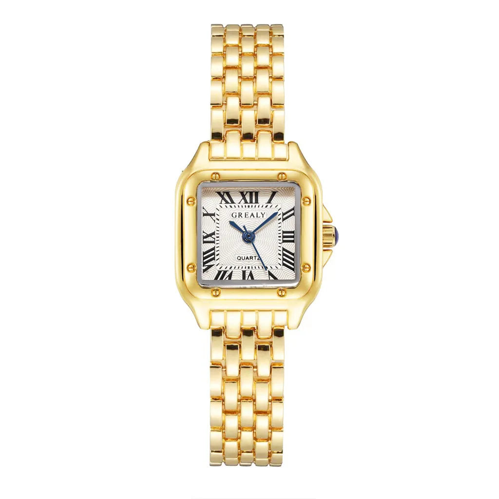 Women's Luxury Gold Quartz Watch – Elegant Stainless Steel Business Timepiece