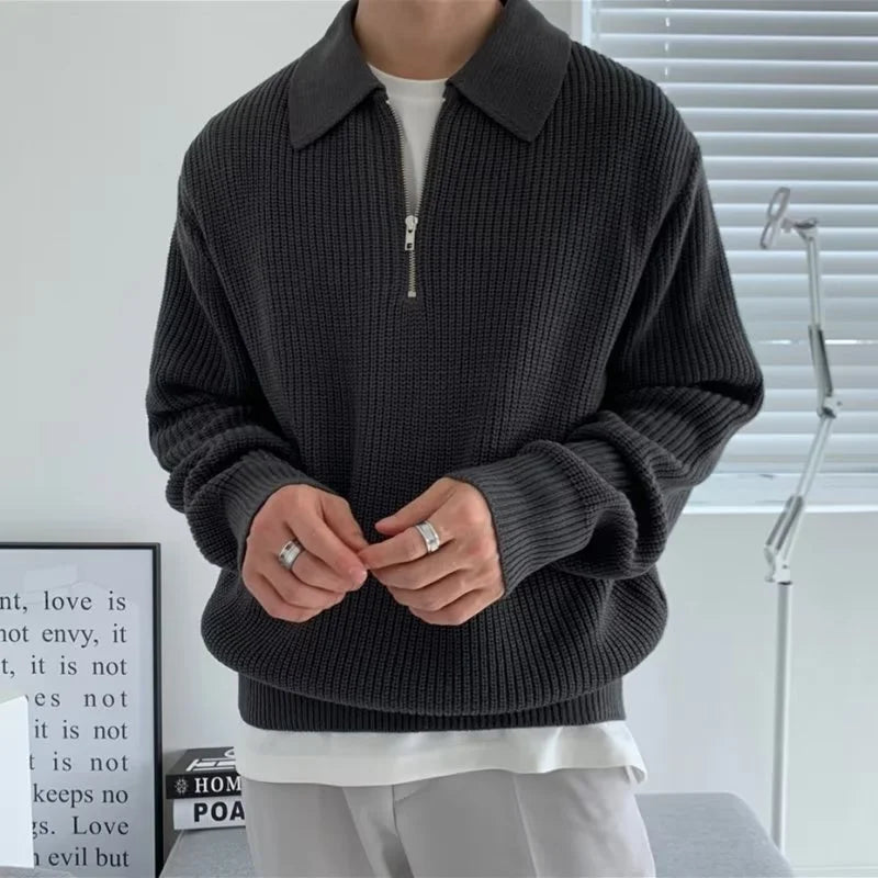 Men's Korean Fashion Knitwear – Vintage Harajuku Style Casual Sweaters for Winter