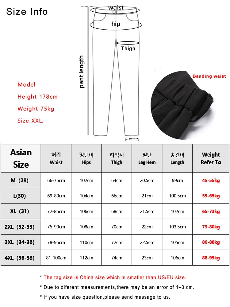 2023 Men's Summer Casual Pants – Breathable Polyester Semi-Wide Slacks