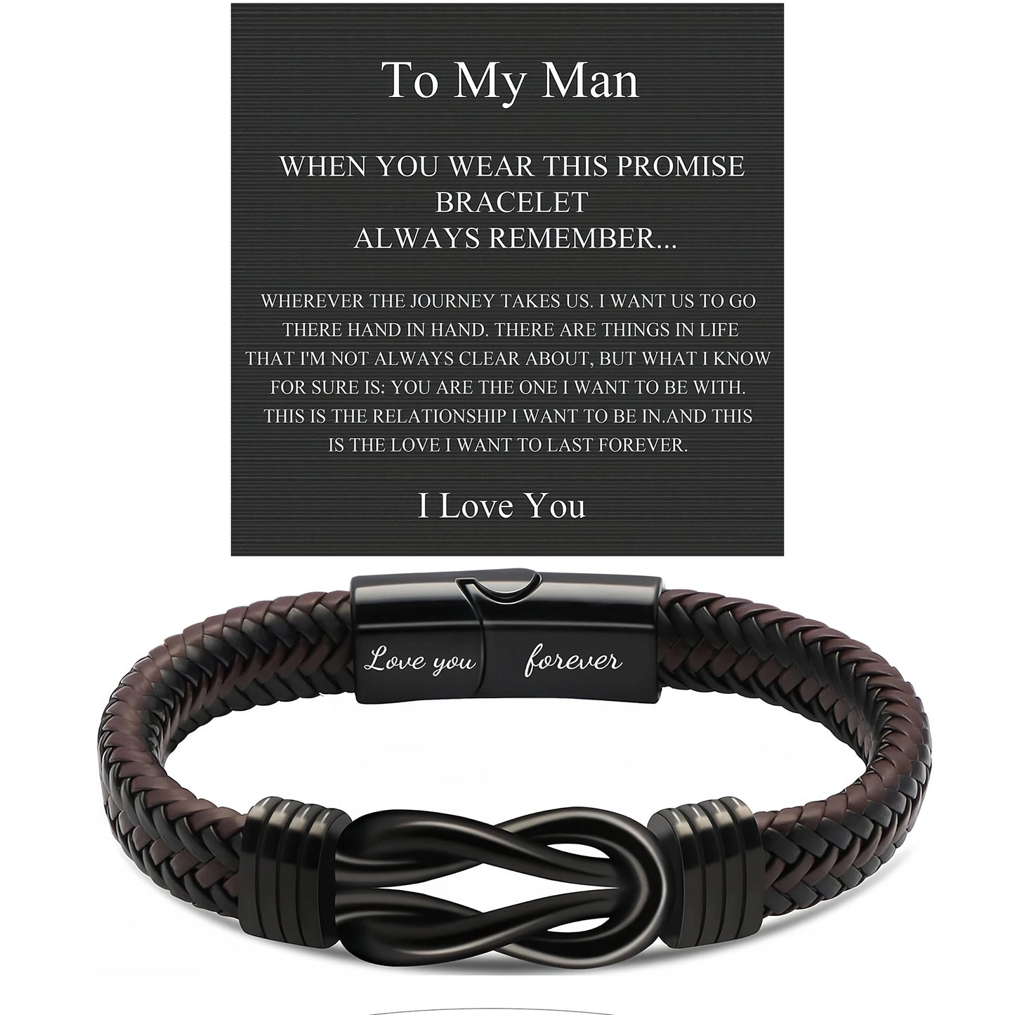 Men's Leather Bracelet – Thoughtful Gift for Husband or Boyfriend